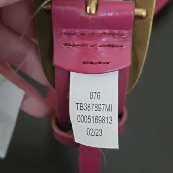 Treasure & Bond Pink and Gold Belt Accessory Richly Dyed Leather Size Small - Picture 5 of 10